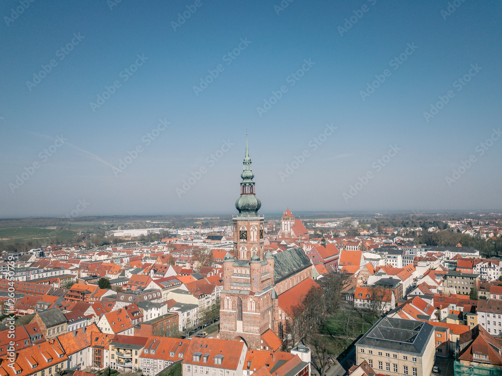 Fototapeta premium Luftaufnahme Greifswald