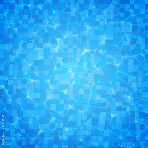 Vector swimming pool ripple water texture background