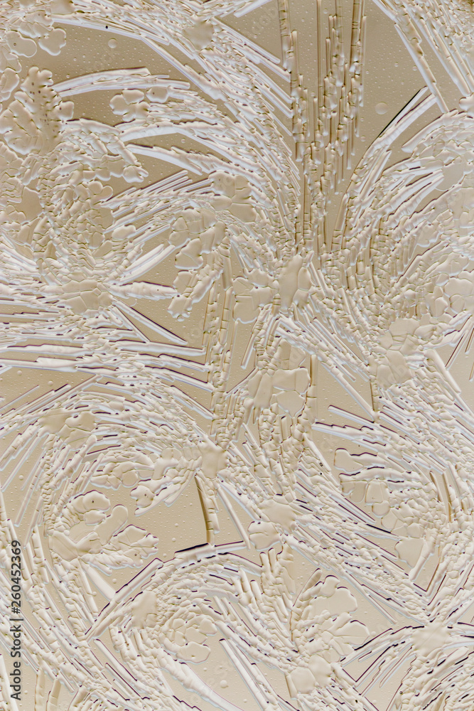 Fototapeta premium Snow patterns on glass as an abstract background