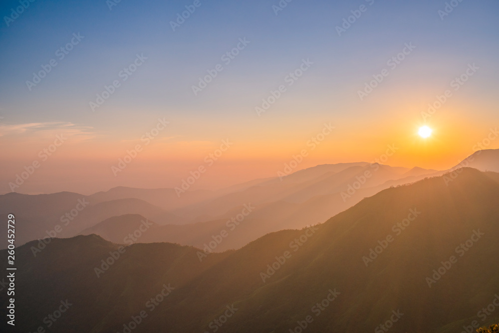 sunset in mountains sunset in mountains