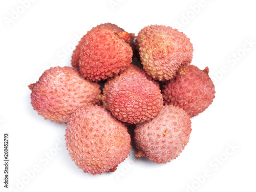 Group of sweet lychees fruits
