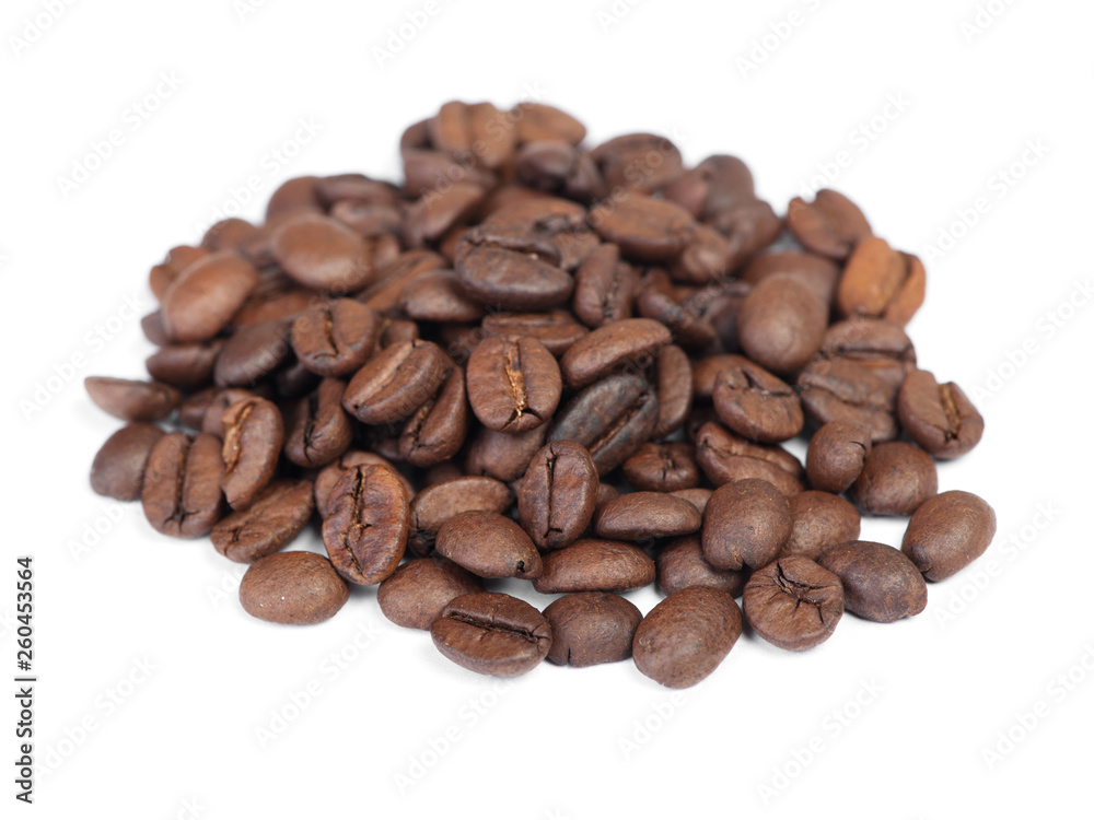 Handful of coffee beans Handful of coffee beans