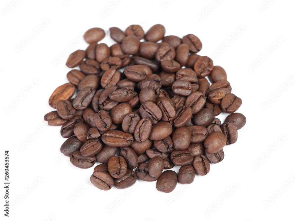 Handful of coffee beans Handful of coffee beans