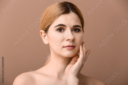 Portrait of beautiful woman...
