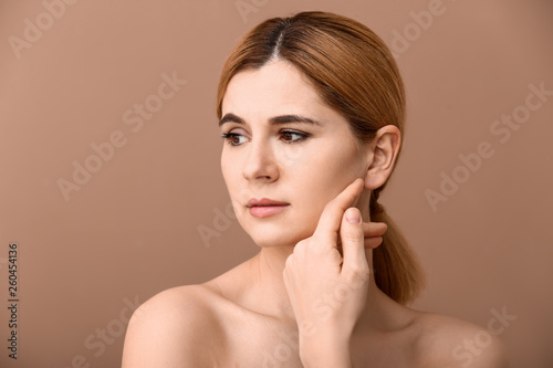Portrait of beautiful woman...