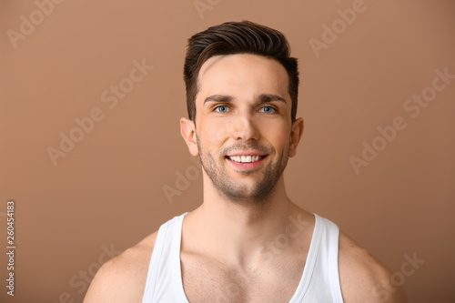 Portrait of handsome man on...