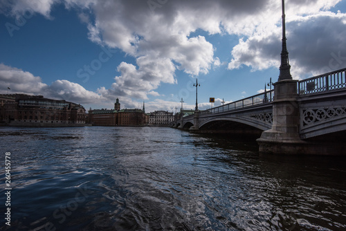 Photography Government buildings and castle a winter day in Stockholm