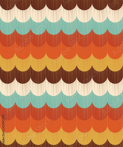 Fototapeta Naklejka Na Ścianę i Meble -  seamless ocean wave geometric retro pattern - Vector background