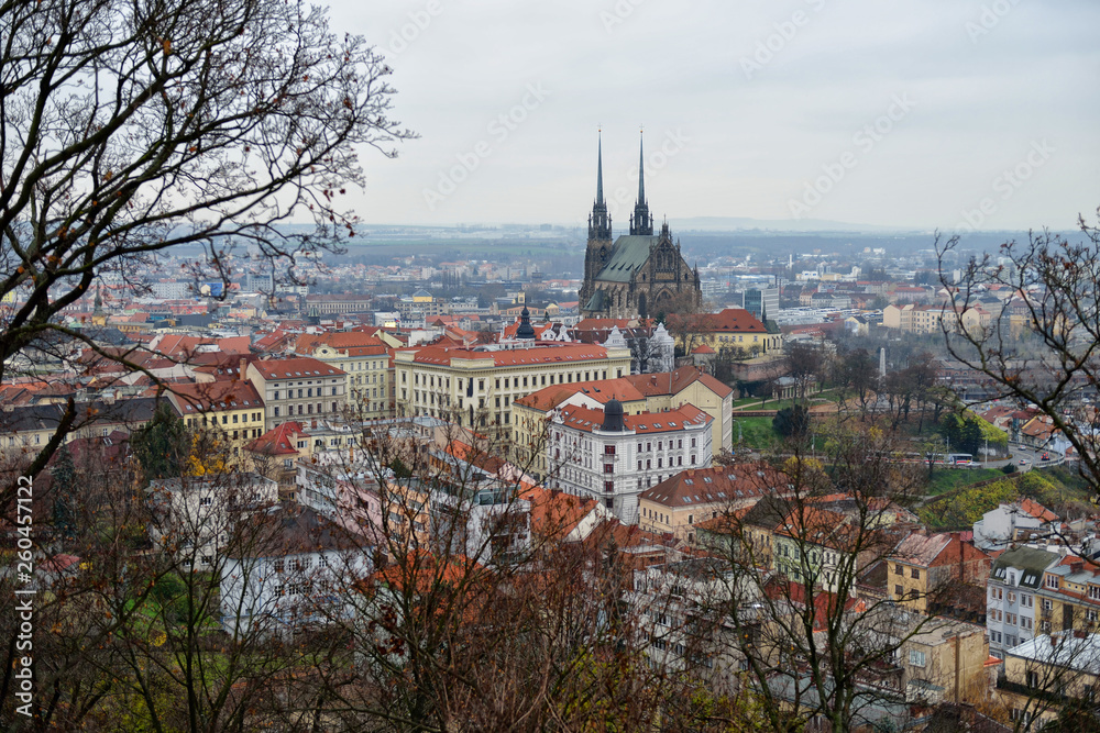 Obraz premium BRNO, CZECH REPUBLIC - panoramic view on the old town of Brno, Czech Republic