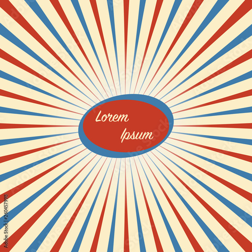 Circus Vintage background in red blue white