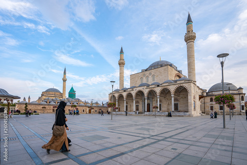 Selimiye Mosque and Mevlana Museum in Konya, Turkey photo