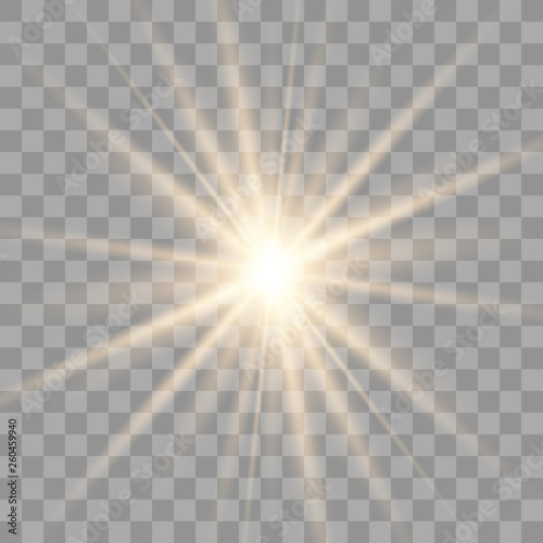 Star explodes on transparent background.