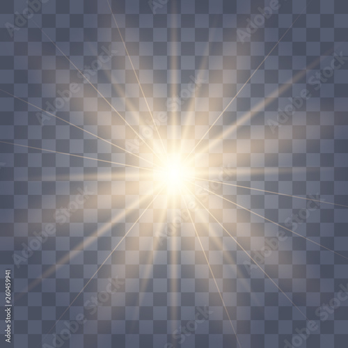 Star explodes on transparent background.