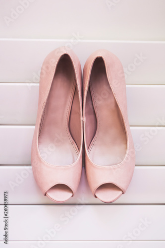pink wedding shoes