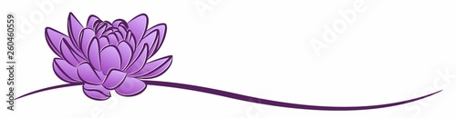 A symbol of the violet stylized lotus.