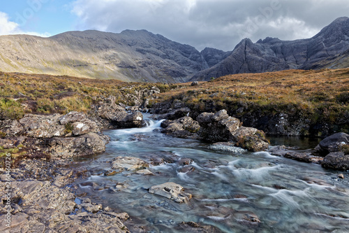 Fairy Pools in bright, autumn day