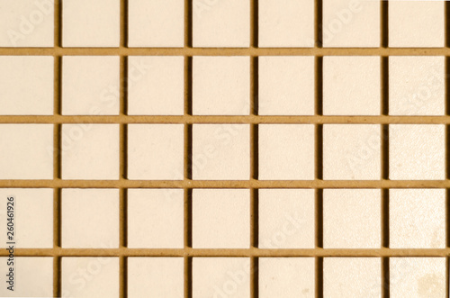 The wooden checkered  background.