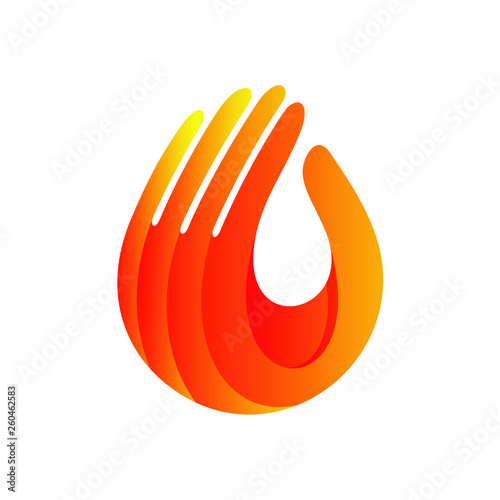 Arm Shape in Abstract Style Logo Vector