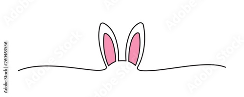 Doole black Easter bunny ears scribble banner photo