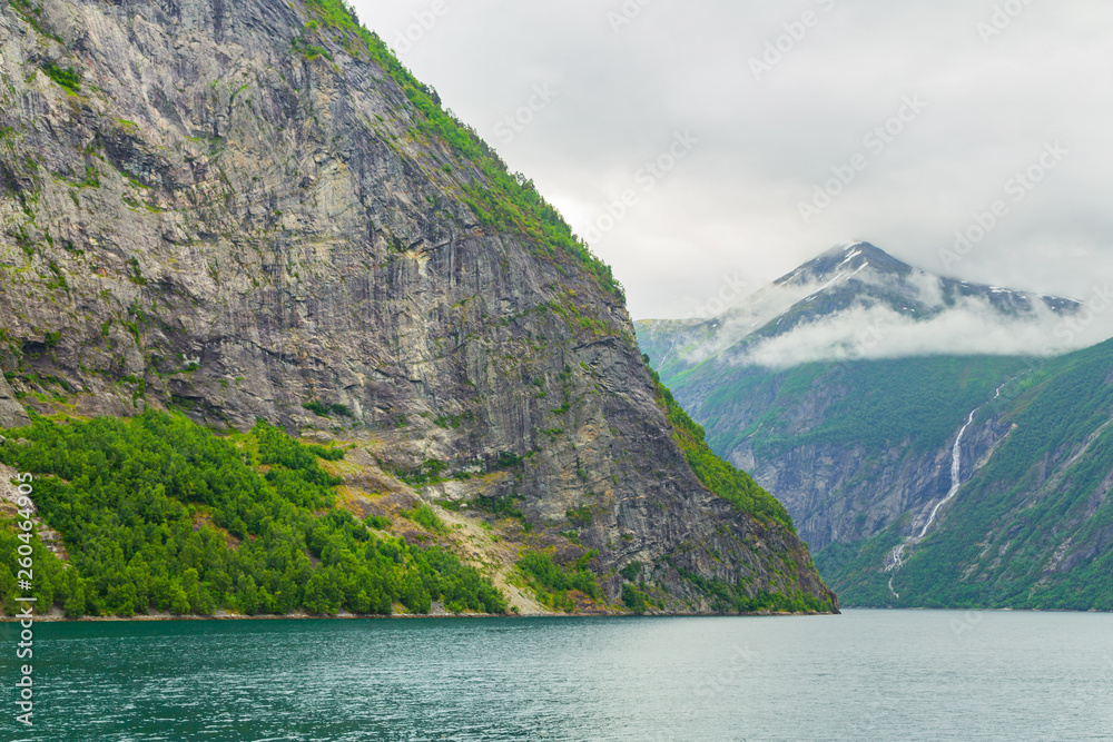 Fjord in Norway - nature and travel background