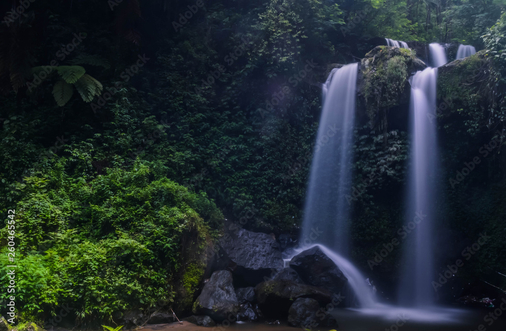 beautiful waterfalls in tropical forests