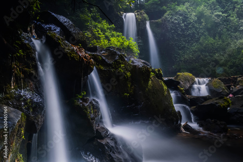 beautiful waterfalls in tropical forests