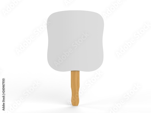 Fototapeta Naklejka Na Ścianę i Meble -  Blank Hand Fan For Mock up. 3d render illustration. 