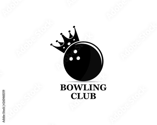 Vector set of bowling logos, bowling logo emblems and bowling logo design   elements