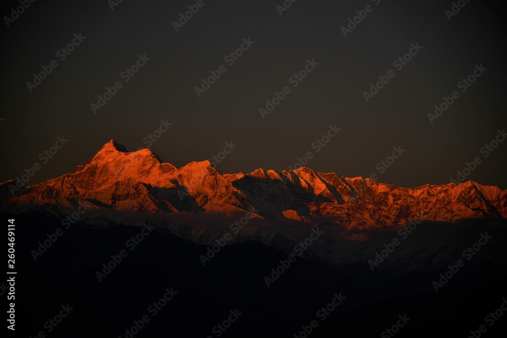 Sunset on Himalayas