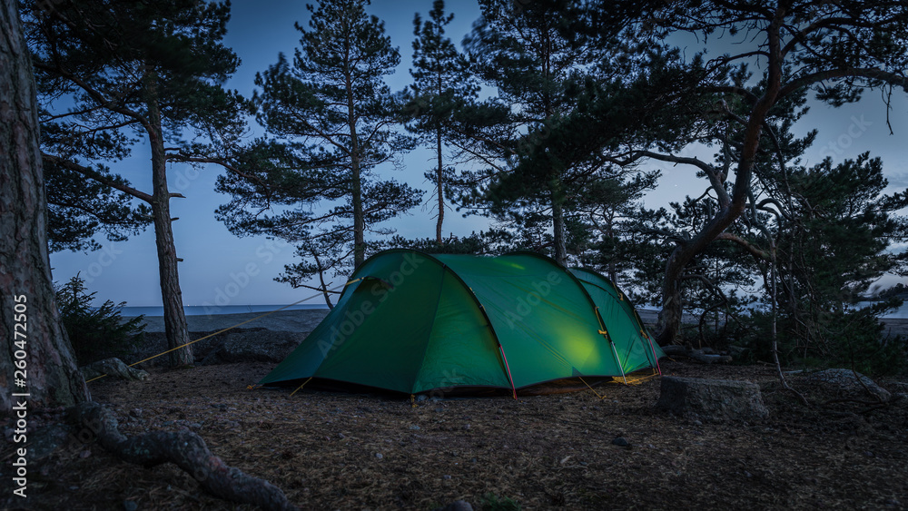 Overnight tenting In Finland