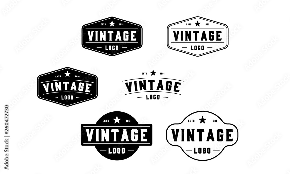 Obraz premium vintage, hipster, logo, vector, art