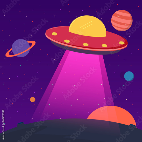 UFO in space