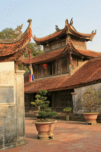 buddhist temple  but thap  closed to hanoi  vietnam 