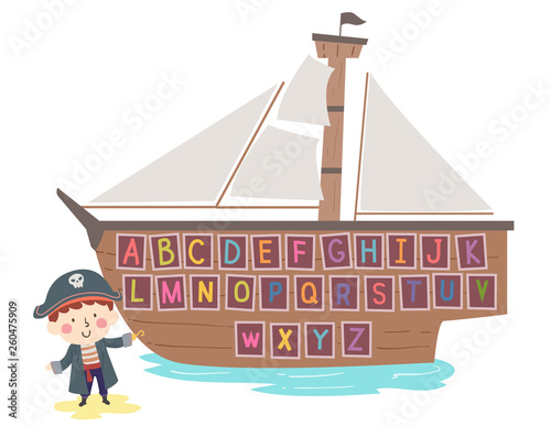 Kid Boy Hook Pirate Ship Al...