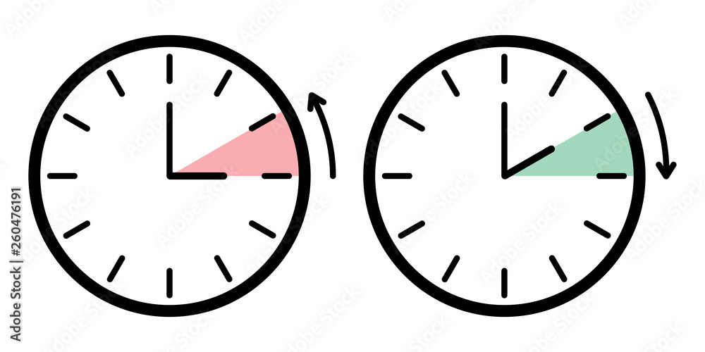day light saving time black white sign