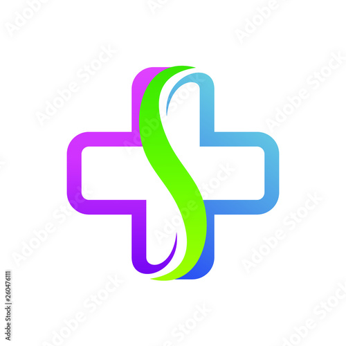 Free Download Letter S in Medical Logo Vector - GFXLoad