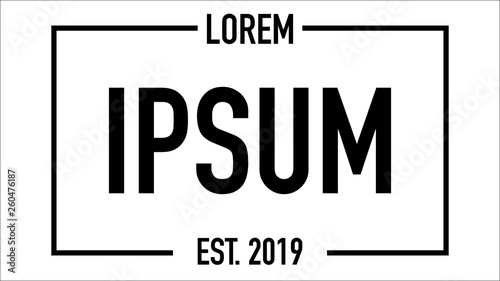 lorem ipsum established date white background vector photo
