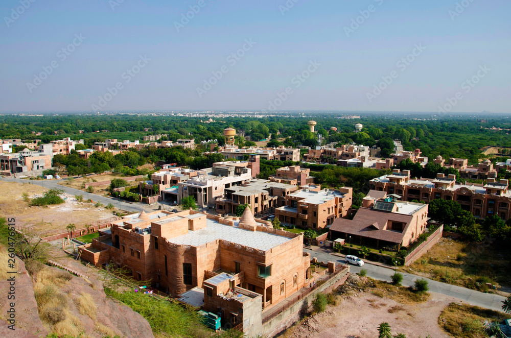 View of buidings, Jodhpur, Rajasthan, India.