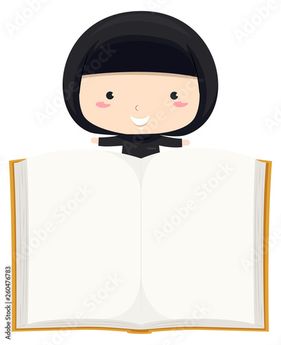 Kid Girl Qatar Open Book Il...