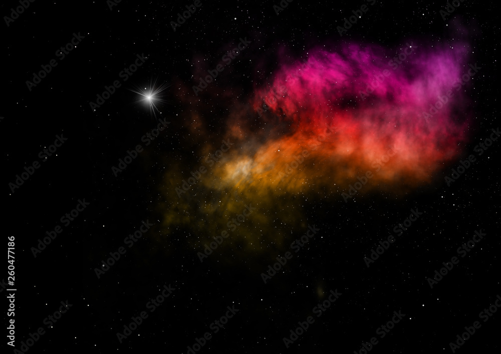 Small part of an infinite star field. 3D rendering Small part of an infinite star field. 3D rendering