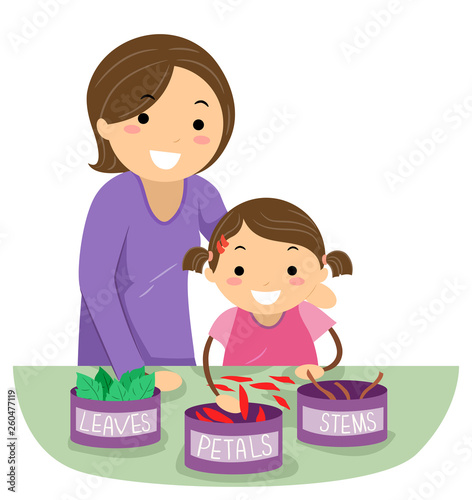 Stickman Kid Girl Mom Sort ...