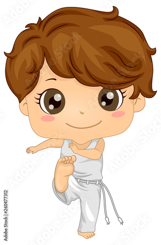 Kid Boy Capoiera Illustration
