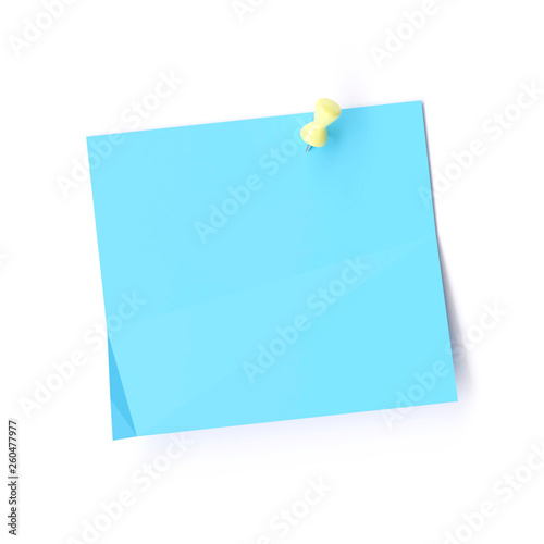 Blank note isolated on white background. 3d image