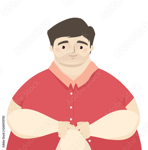 Man Cant Close Polo Shirt Illustration