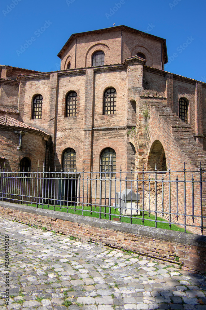 San Vitale Basilica amazing beautiful historic building, place of interest.