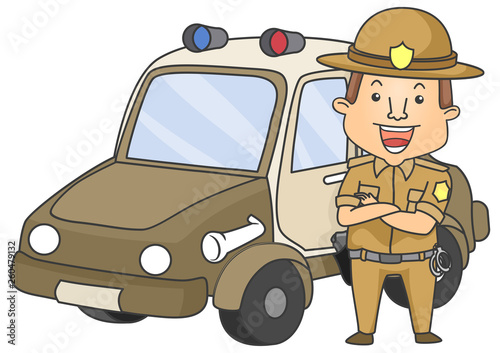 Man Sheriff Mobile Illustra...