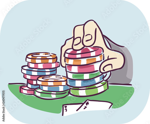 Hand Gambling Casino Chips ...