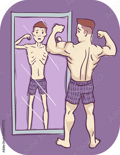 Man Symptom Feeling Thin Illustration