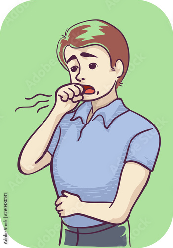 Man Burping Illustration