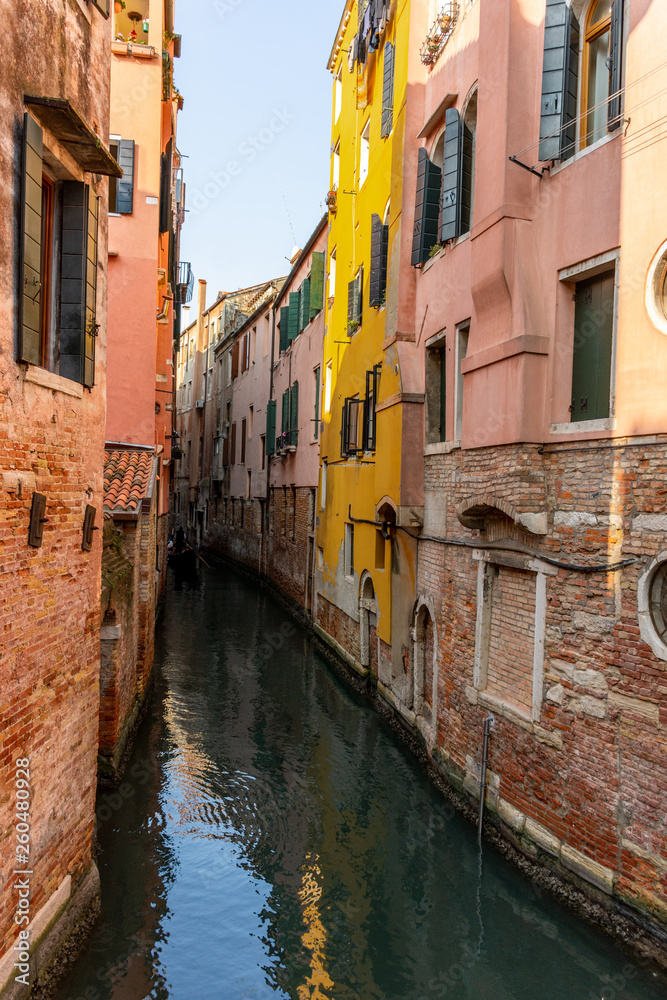 Italy, Venice, view of a canal